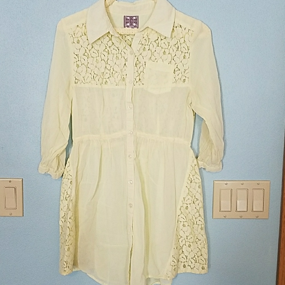 Free People Lace Boho Tunic Top